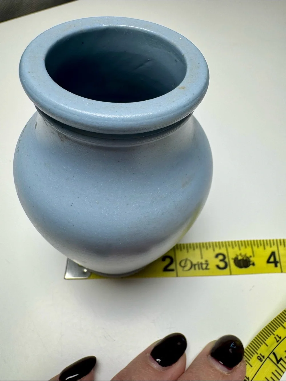 Matte Light Blue Ceramic Vase